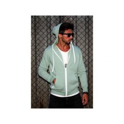BLUZA HOODIE SIMPLE UNISEX BRUDNA MIĘTA. Zielone bluzy damskie Button, s, bez wzorów, bez rękawów, bez kaptura. Za 359,10 zł.