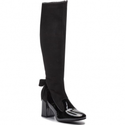 Kozaki SAGAN - 3295 Czarny Lakier/CzarnyWelur. Czarne buty zimowe damskie marki Sagan, z gumy. Za 449,00 zł.