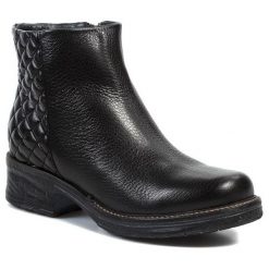 Botki GINO ROSSI - Nuvola DBG047-F41-17SS-9999 Czarny. Czarne botki damskie na zamek marki Gino Rossi, na zimę, ze skóry, na zamek. W wyprzedaży za 279,00 zł.