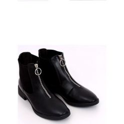 Botki sztyblety czarne YF0531 Black. Czarne botki damskie ButyModne, z tkaniny, klasyczne, bez obcasa, bez zapięcia. W wyprzedaży za 99,00 zł.