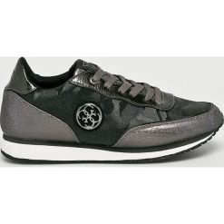 Guess Jeans - Buty. Czarne buty sportowe damskie Guess Jeans, z aplikacjami, z jeansu. Za 399,90 zł.