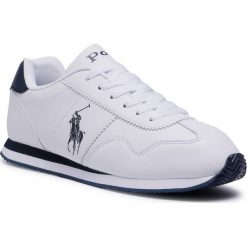 Sneakersy POLO RALPH LAUREN - Big Pony Jogger RF102689 White/Navy. Białe trampki chłopięce Polo Ralph Lauren, bez wzorów, ze skóry ekologicznej, na sznurówki. Za 339,00 zł.