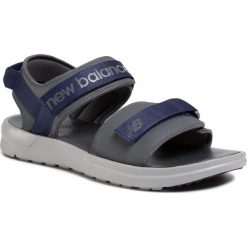 Sandały NEW BALANCE - SUA250G1 Szary. Szare klapki męskie New Balance, ze skóry ekologicznej, bez zapięcia. Za 169,00 zł.
