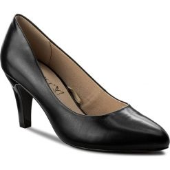 Półbuty CAPRICE - 9-22412-20 Black Nappa 022. Czarne półbuty damskie skórzane Caprice, na obcasie. W wyprzedaży za 219,00 zł.