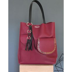 Torebka ze skóry PREMIUM Sugar Tote Cherry Pick. Czerwone shopper bag damskie Pakamera, ze skóry, na ramię. Za 545,00 zł.
