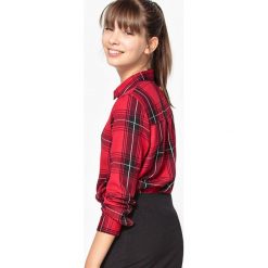 Koszula w kratę, 10-16 lat. Brązowe bluzki dziewczęce bawełniane marki La Redoute Collections, z klasycznym kołnierzykiem, z długim rękawem. Za 62,96 zł.