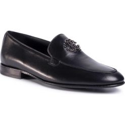 Półbuty ROBERTO CAVALLI - 1054 A Nero. Czarne buty wizytowe męskie Roberto Cavalli, ze skóry, bez zapięcia. Za 1639,00 zł.