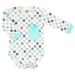 Makoma Dziewczęce Body Mint Dots 86 Wielokolorowy. Zielone body niemowlęce marki Makoma, w kolorowe wzory, z bawełny. Za 35,00 zł.
