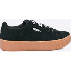 Puma - Buty. Czarne buty sportowe damskie marki Puma, bez wzorów, ze skóry, sportowe. W wyprzedaży za 259,90 zł.