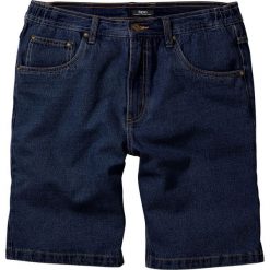Bermudy dżinsowe Classic Fit bonprix ciemnoniebieski. Niebieskie jeansy męskie bonprix, m, w paski, z podwyższonym stanem. Za 69,99 zł.