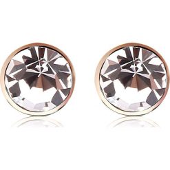 Pozłacane kolczyki-wkrętki z kryształkami Swarovski. Żółte kolczyki damskie Park Avenue, z kryształem, złote. W wyprzedaży za 45,95 zł.