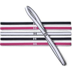 Under Armour Mini Opaska 6 szt. Czarny Różowy. Różowe opaski damskie Under Armour, bez wzorów, z poliesteru. Za 51,95 zł.