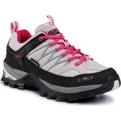 Trekkingi CMP - Rigel Low Wmn Trekking Shoes Wp 3Q54456 Glacier/Cemento 55UE. Szare półbuty damskie CMP, ze skóry, bez obcasa, bez zapięcia. Za 359,00 zł.