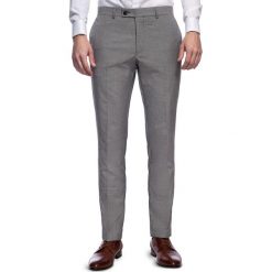Spodnie LEONARDO GDPS900209. Szare spodnie męskie Giacomo Conti, na co dzień, na lato, m, bez wzorów, z elastanu. Za 399,00 zł.
