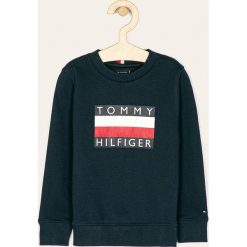 Tommy Hilfiger - Bluza dziecięca 98-176 cm. Niebieskie bluzy chłopięce TOMMY HILFIGER, z nadrukiem, z elastanu, bez rękawów, bez kaptura. Za 249,90 zł.