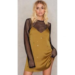 Sukienki hiszpanki: For Love & Lemons Sukienka Bieliźniana Twinkle – Brown