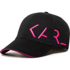 Czapka z daszkiem KARL LAGERFELD - 205W3415 Black/Pink 955. Czarne czapki damskie KARL LAGERFELD, bez wzorów, z bawełny. Za 289,00 zł.