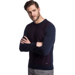 Sweter PIETRO SWGS000309. Pomarańczowe swetry męskie Giacomo Conti, na zimę, m, bez wzorów, z bawełny, eleganckie, z okrągłym kołnierzem, bez kaptura. Za 199,00 zł.