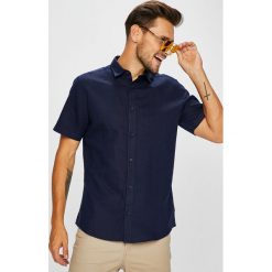 Only & Sons - Koszula. Niebieskie koszule męskie marki Only & Sons, s, bez wzorów, ze lnu, klasyczne, z klasycznym kołnierzykiem, z krótkim rękawem. W wyprzedaży za 39,90 zł.