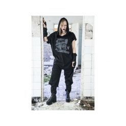 FADE TO BLACK długi t-shirt. Czarne t-shirty damskie Pikiel, xxl, bez wzorów, z bawełny, bez kołnierzyka. Za 219,00 zł.