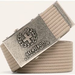 Strellson - Pasek. Brązowe paski męskie Strellson, w paski, z materiału. W wyprzedaży za 129,90 zł.