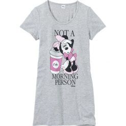 Koszula nocna "Myszka Minnie" bonprix jasnoszary melanż z nadrukiem. Szare koszule nocne damskie marki bonprix, z nadrukiem, bez rękawów. Za 54,99 zł.