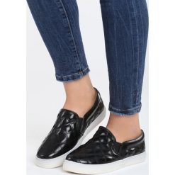 Tenisówki damskie: Czarne Slip On The Nightflight
