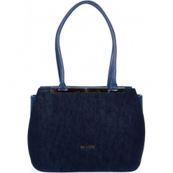 Grosso Bag Torebka Damska Ciemnoniebieska. Niebieskie torebki klasyczne damskie Grosso Bag. Za 195,00 zł.