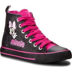 Trampki MICKEY&FRIENDS CP40-CZ710DSTC. Czarne trampki dziewczęce Mickey&Friends, bez wzorów, ze skóry ekologicznej, bez zapięcia. Za 59,99 zł.
