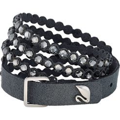 Swarovski - Bransoletka Power. Czarne bransoletki damskie Swarovski, z materiału, z kryształem. Za 299,90 zł.
