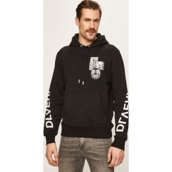 Diesel - Bluza. Białe bluzy męskie Diesel, s, z nadrukiem, z elastanu, z kapturem, bez rękawów, z kapturem. W wyprzedaży za 559,90 zł.