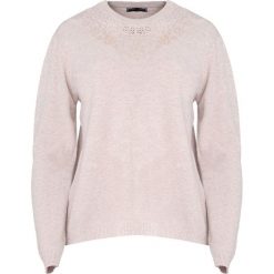 Beżowy Sweter Marry The Night. Brązowe swetry klasyczne damskie Born2be, l, z okrągłym kołnierzem. Za 59,99 zł.