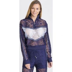 BLUZA PINKO KORONKOWA. Niebieskie bluzy damskie Pinko, m, w koronkowe wzory, z materiału. Za 690,00 zł.