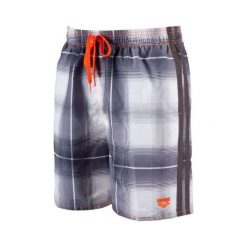 Kąpielówki męskie: Arena Szorty PRINTED CHECK BERMUDA, kolor WHITE,MANGO,ASPHALT, rozmiar L