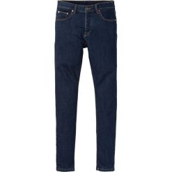 Dżinsy "komfort-stretch" Skinny Fit Straight bonprix ciemnoniebieski "stone used". Niebieskie jeansy męskie bonprix, m, bez wzorów. Za 99,99 zł.