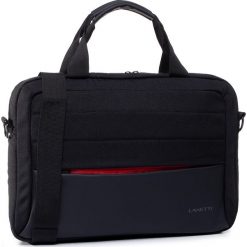 Torba na laptopa LANETTI - BMM-S-035-10-04 Czarny. Czarne torby męskie skórzane Lanetti, bez wzorów, z materiału. Za 119,99 zł.