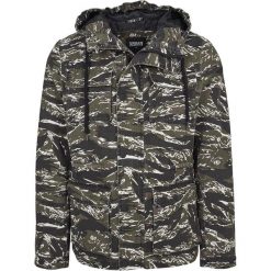 Kurtki męskie bomber: Urban Classics Tiger Camo Cotton Jacket Kurtka czarny/oliwkowy/biały