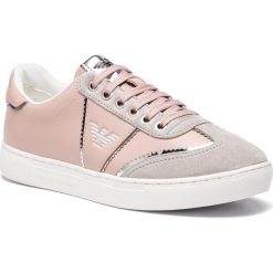 Sneakersy EMPORIO ARMANI - X3X083 XL842 N802 Plaster/Nude/Silver. Różowe półbuty damskie Emporio Armani, z zamszu. Za 689,00 zł.