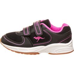 Buty sportowe w kolorze czarno-różowym. Różowe buty dziewczęce sportowe KangaROOS, bez wzorów, bez zapięcia. W wyprzedaży za 97,95 zł.