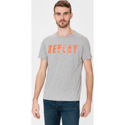 Replay Koszulka Szary. Szare podkoszulki męskie Replay, m, z haftami, z bawełny, z krótkim rękawem. Za 206,95 zł.