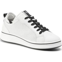 Sneakersy TAMARIS - 1-23716-24 White/Black 125. Białe półbuty damskie Tamaris, ze skóry. W wyprzedaży za 279,00 zł.