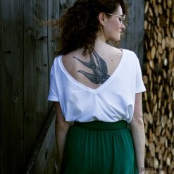 Bluzki damskie: Bluzka V-NECK biała