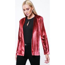 Kardigan welurowy rudy MP55379. Czerwone kardigany damskie marki Fasardi, s, z weluru. Za 49,00 zł.