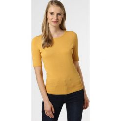Marie Lund - Sweter damski, żółty. Żółte swetry damskie Marie Lund, m, bez wzorów, z dzianiny, z krótkim rękawem, krótkie, bez kaptura. Za 129,95 zł.