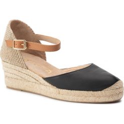 Espadryle UNISA - Cisca 19 Sty Va Black. Czarne espadryle damskie Unisa, bez wzorów, ze skóry, bez obcasa, na obcasie. W wyprzedaży za 239,00 zł.
