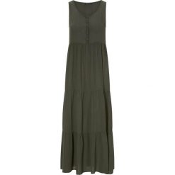 Happy Holly Sukienka maxi Jaqueline khaki female zielony 48/50. Zielone sukienki damskie Happy Holly, bez wzorów, z wiskozy, bez kołnierzyka, bez rękawów, maxi. Za 189,00 zł.