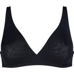 Biustonosz w kolorze czarnym. Czarne biustonosze Skiny Women & Men, z haftami. W wyprzedaży za 42,95 zł.