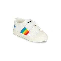 Buty Dziecko Gola COASTER RAINBOW VELCRO. Białe trampki chłopięce marki Gola, bez wzorów, bez zapięcia. Za 219,00 zł.