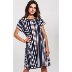 Granatowo-Beżowa Sukienka Come Up. Niebieskie sukienki damskie other, na lato, s, bez wzorów, z dzianiny, bez kołnierzyka, bez rękawów, mini. Za 59,99 zł.