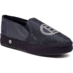 Espadryle BALDININI - 999923XBKNA1515XXKXX Notte. Niebieskie espadryle damskie marki Baldinini, ze skóry, na płaskiej podeszwie. Za 1679,00 zł.